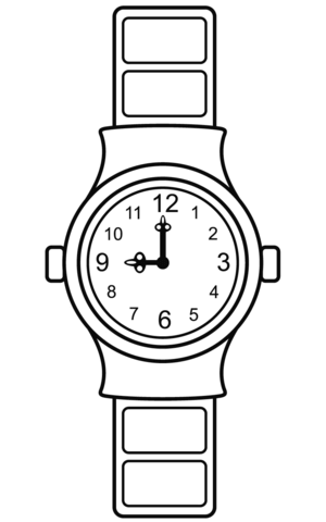 Dibujo de reloj de pulsera para colorear dibujos para colorear imprimir gratis