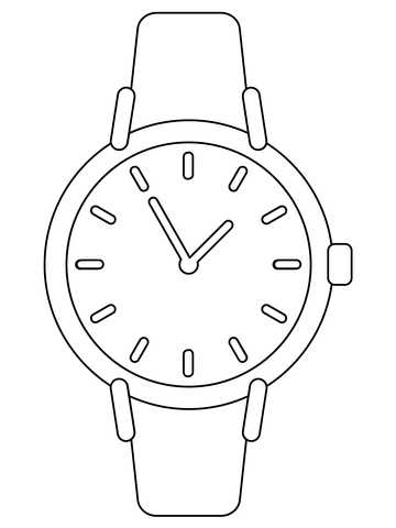 Dibujo de reloj de pulsera para colorear dibujos para colorear imprimir gratis