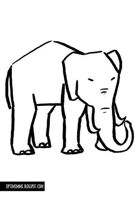 A simple elephant a coloring page yksinkertainen norsu vãrityskuva elephant coloring page coloring pages elephant