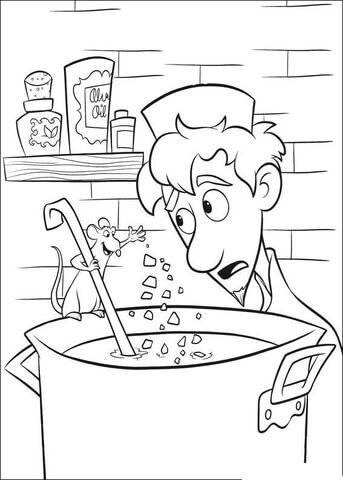 Remy knows how to cook coloring page free printable coloring pages