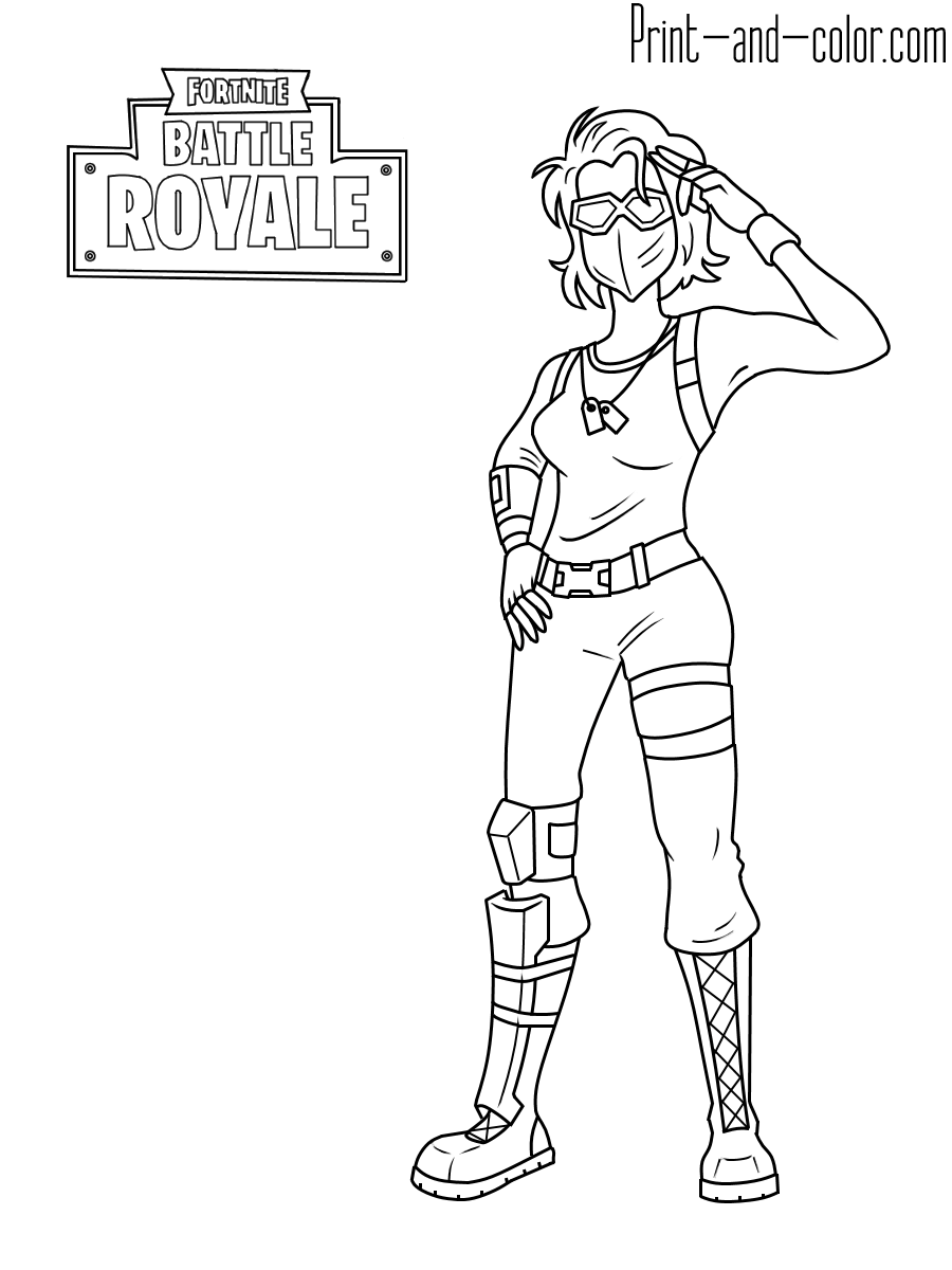 Fortnite coloring pages print and color