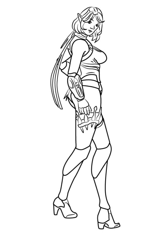 Paladins skye coloring page