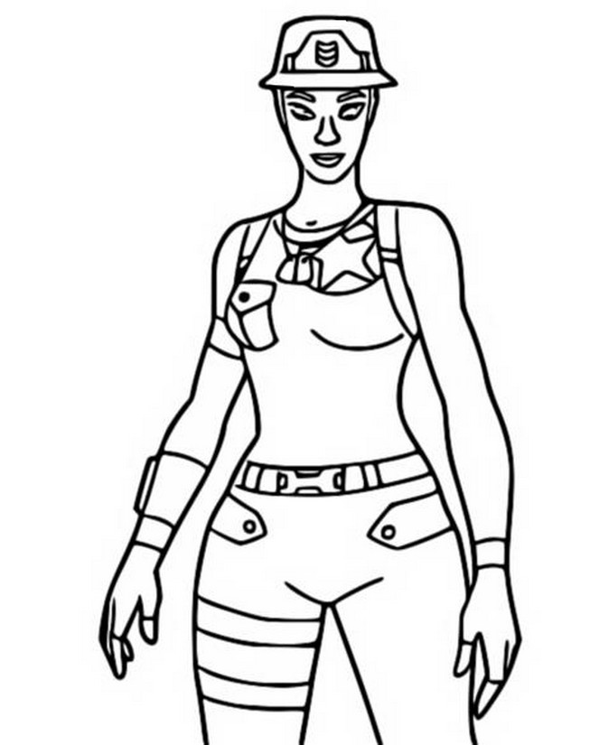 Coloring page most popular fortnite skins recon expert