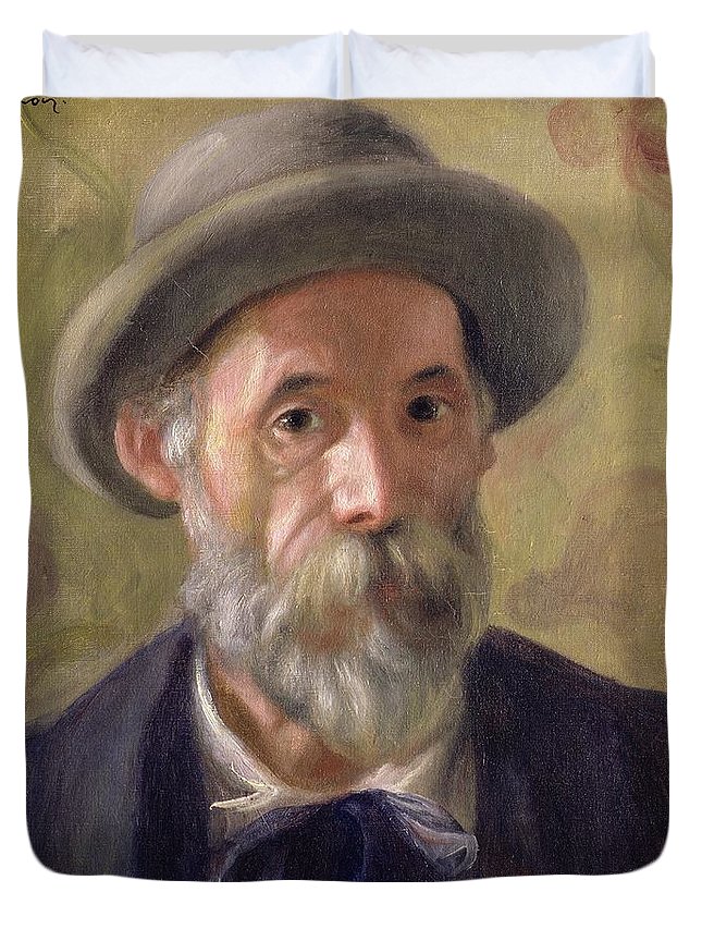 Self portrait duvet cover by pierre auguste renoir
