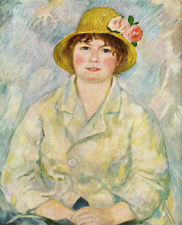 Renoir vintage color print renoirs portrait of aline framed signed coa