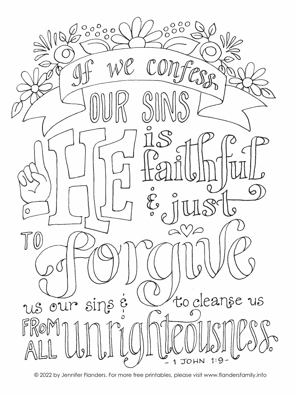 He will forgive coloring page