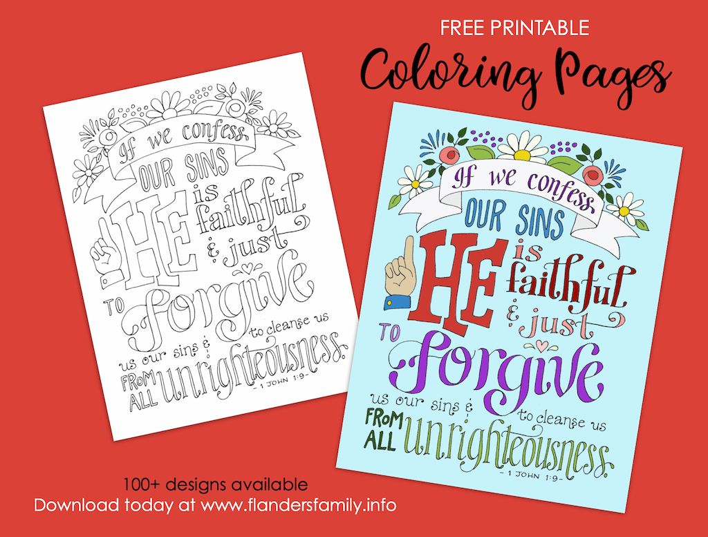 He will forgive coloring page