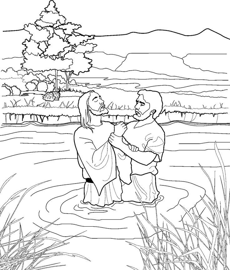 Baptism coloring pages