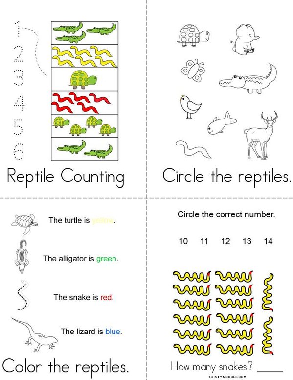 Reptile activity book