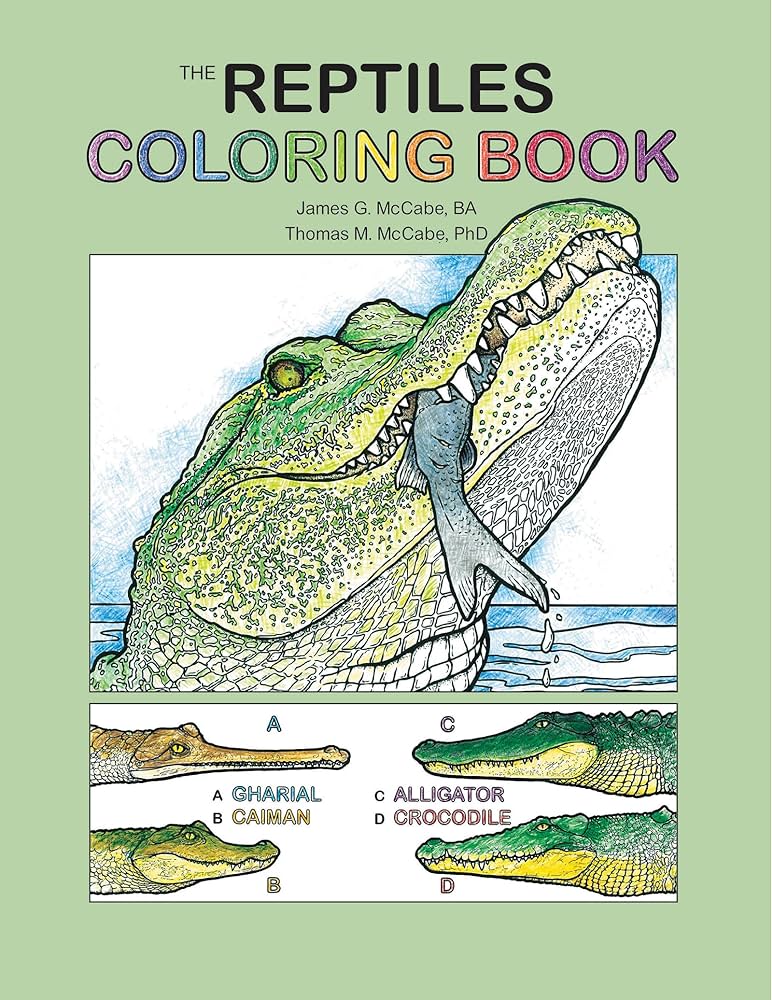 The reptiles coloring book a coloring book coloring concepts