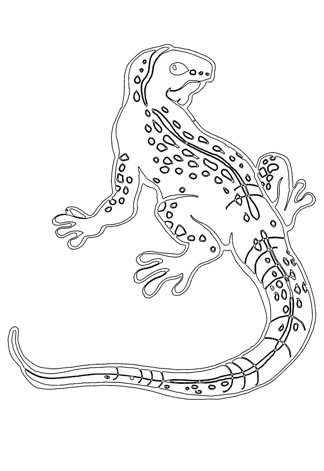 Free printable reptile spots coloring page for adults and kids