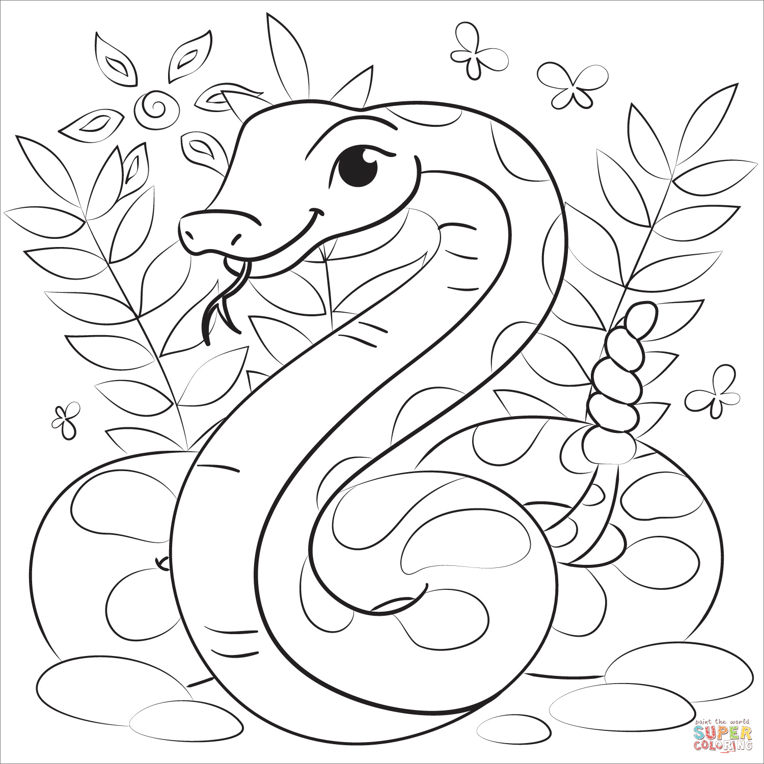 Rattlesnake coloring page free printable coloring pages