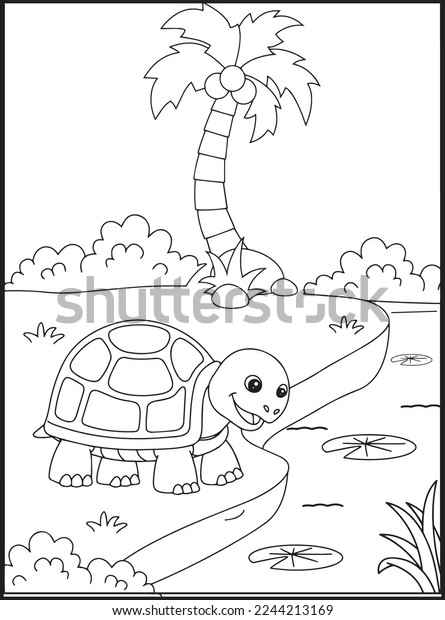 Reptiles coloring pages kids stock vector royalty free