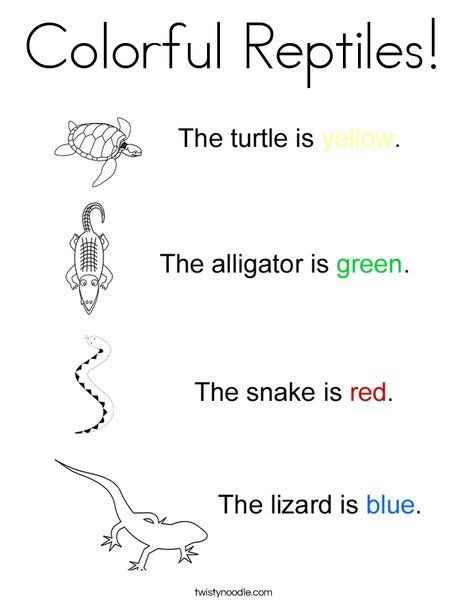 Colorful reptiles coloring page reptiles reptiles preschool preschool themes