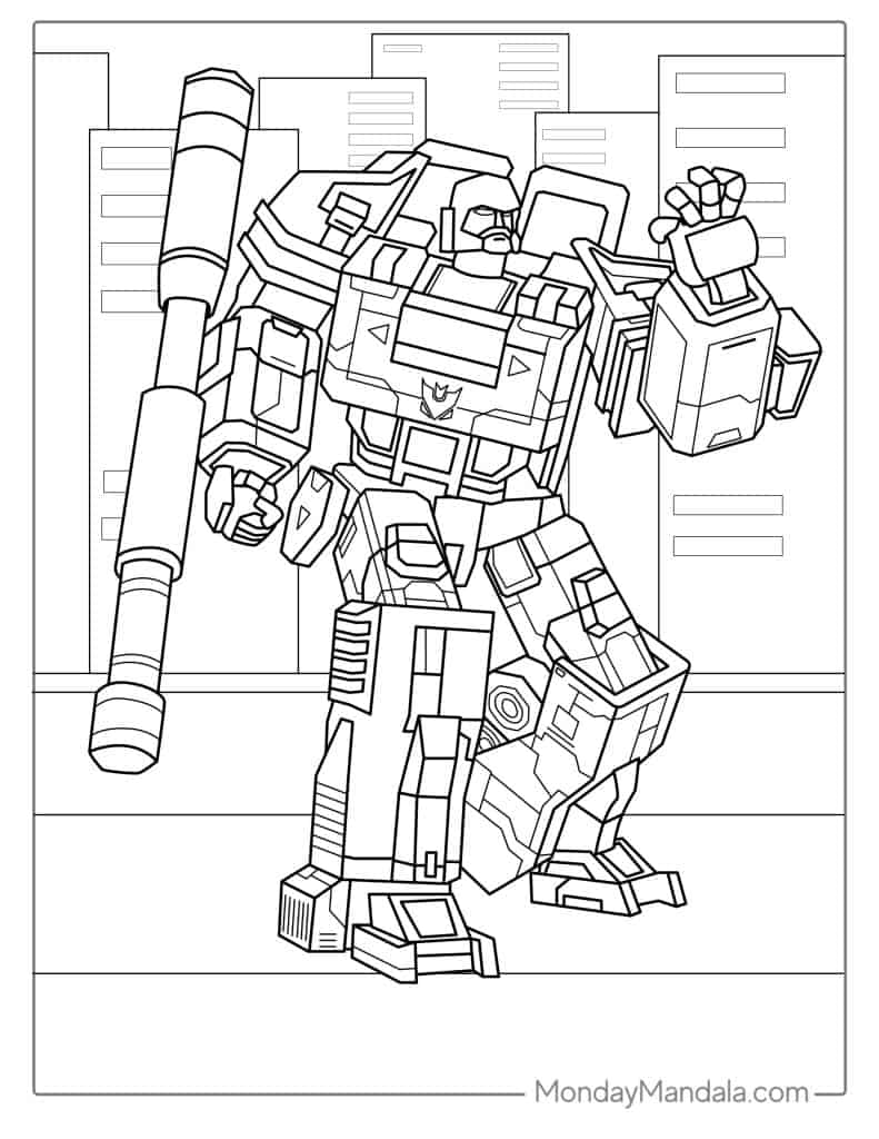 Transformers coloring pages free pdf printables