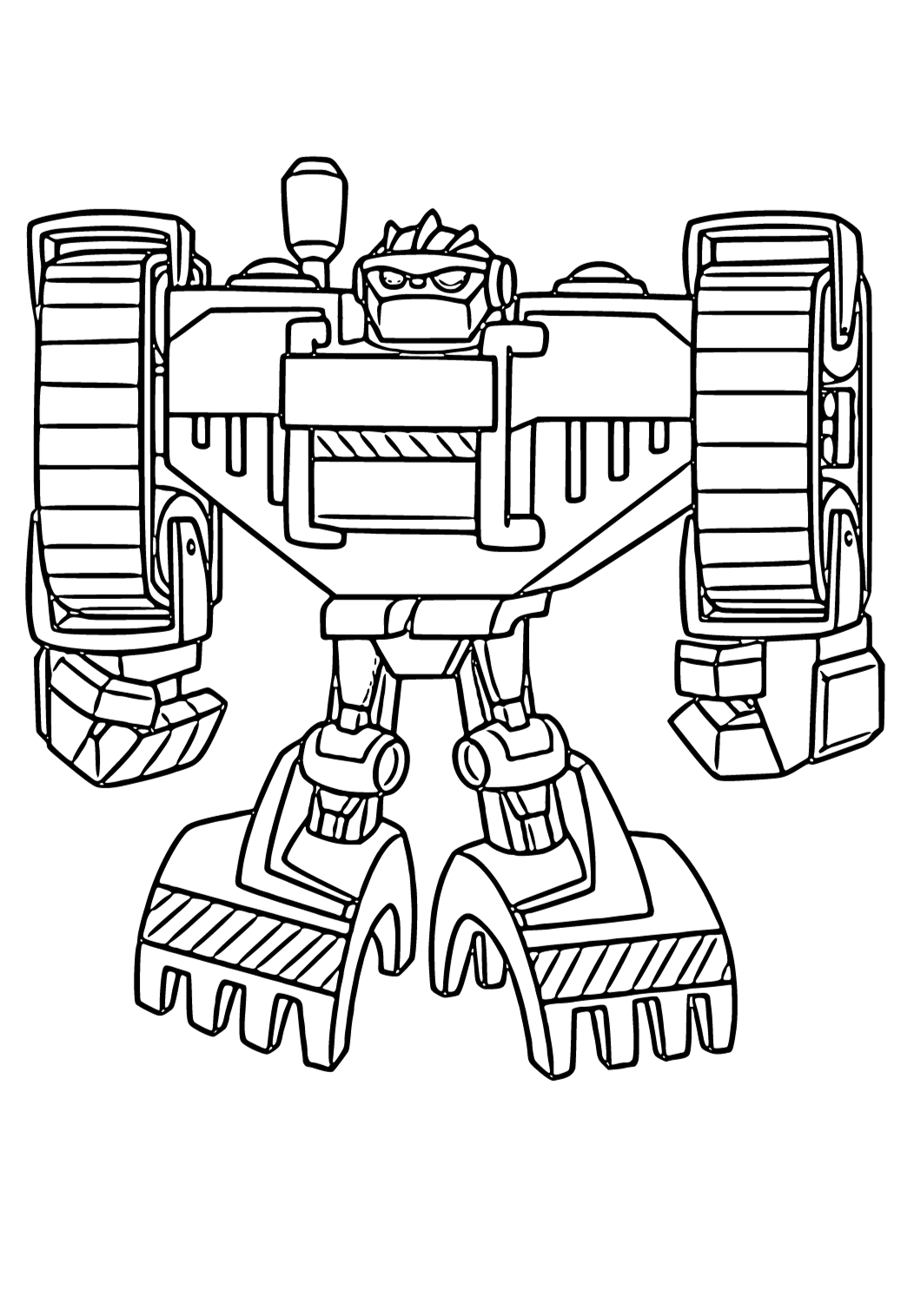 Free printable rescue bots force coloring page for adults and kids