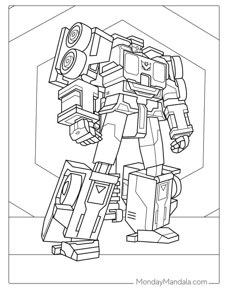 Transformers coloring pages free pdf printables