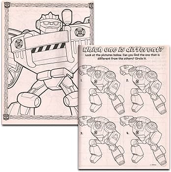 Transformers rescue bots coloring and activity book set