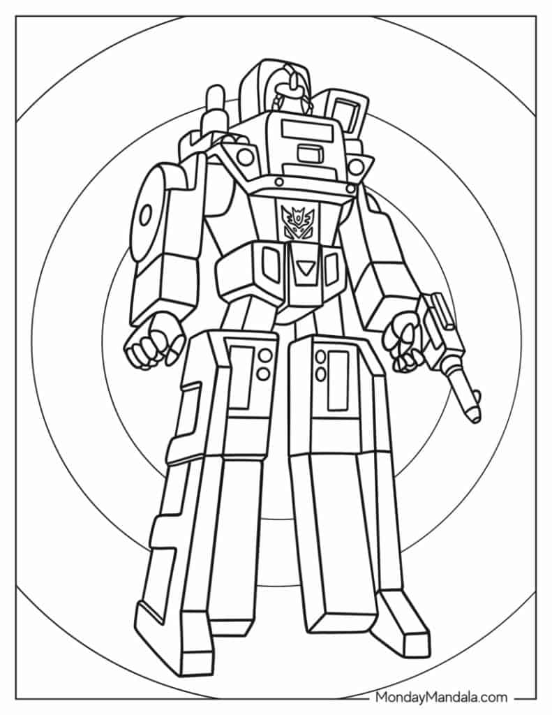 Transformers coloring pages free pdf printables