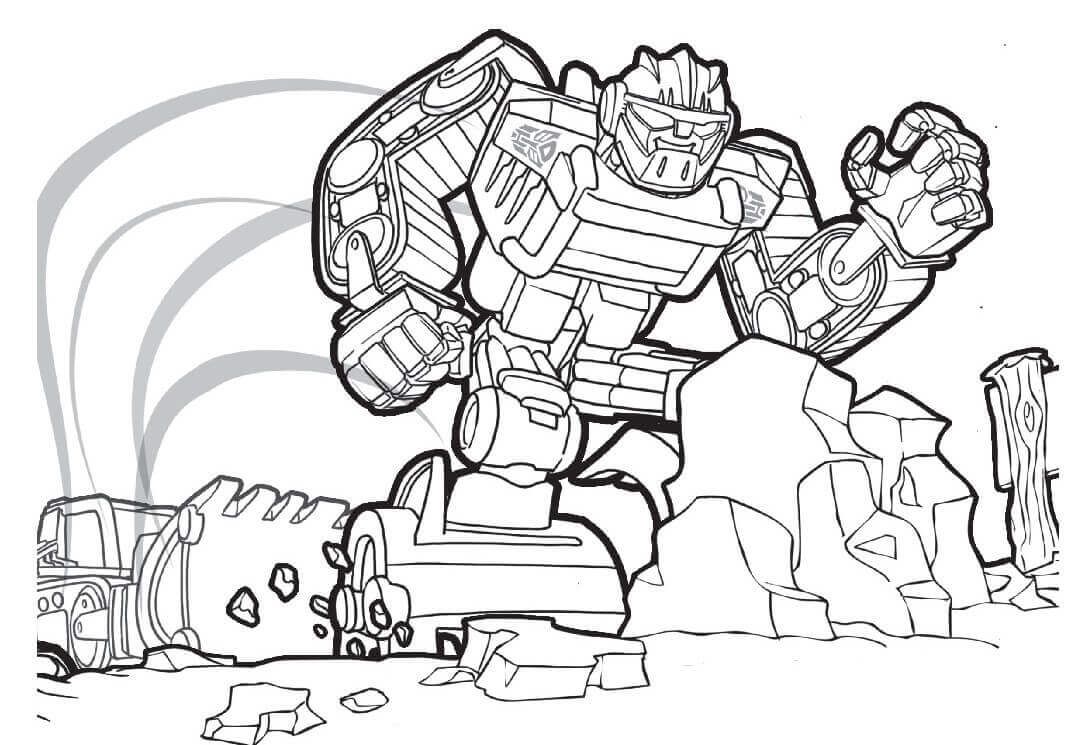 Boulder transformers rescue bots coloring page rescue bots rescue bots birthday party coloring pages