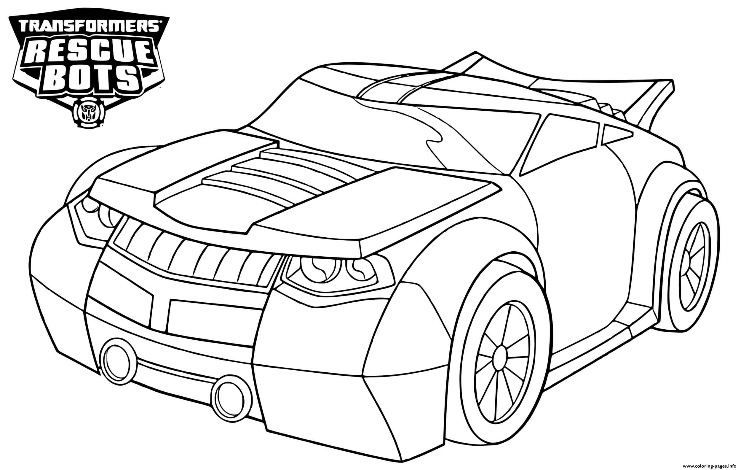 Transformers rescue bots bumblebee coloring page printable