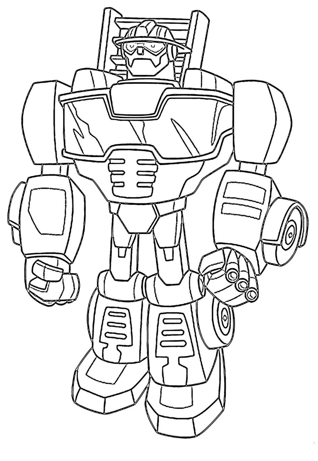 Free printable rescue bots hero coloring page for adults and kids