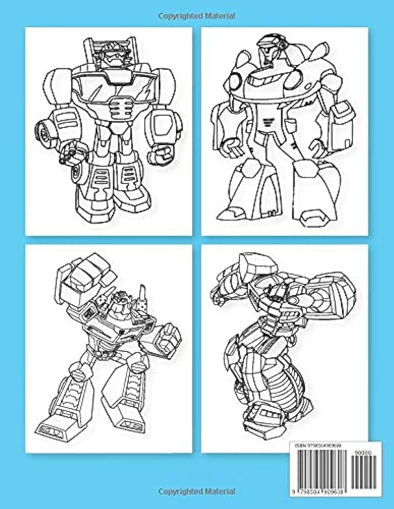 Rescue bots coloring book for kids ages