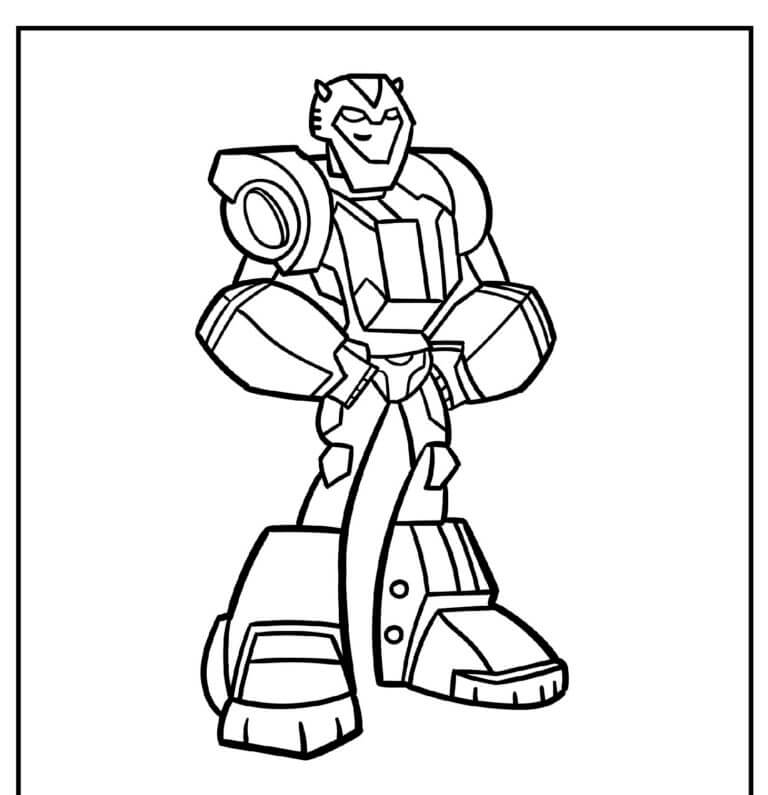 Bumblebee is up to something coloring page