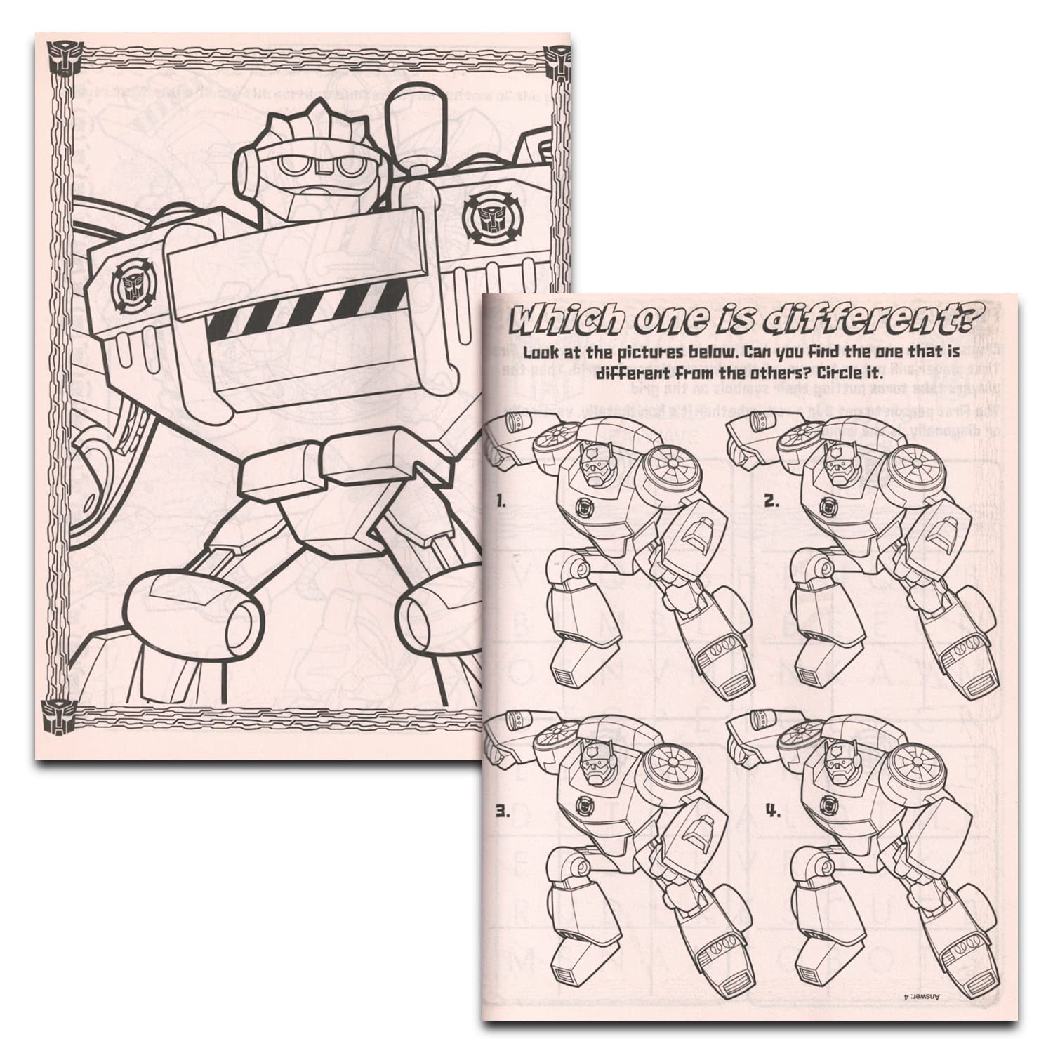 Transformers rescue bots coloring and activity book set