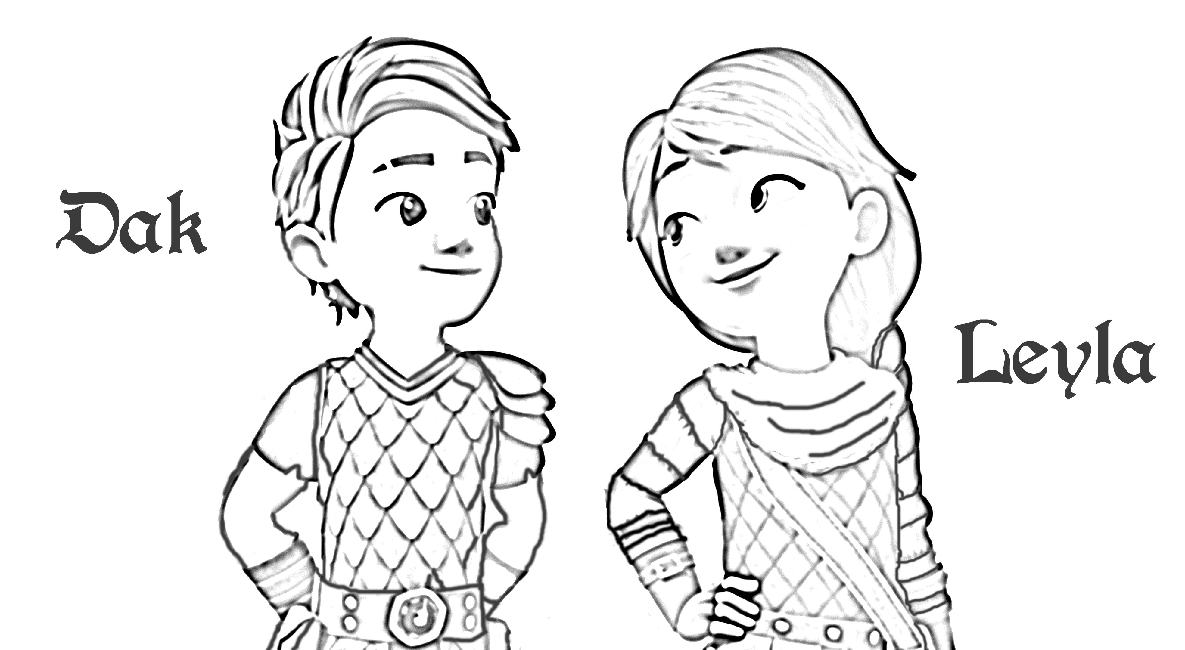 Dak leyla dragons rescue riders coloring page coloring pages how train your dragon boy coloring