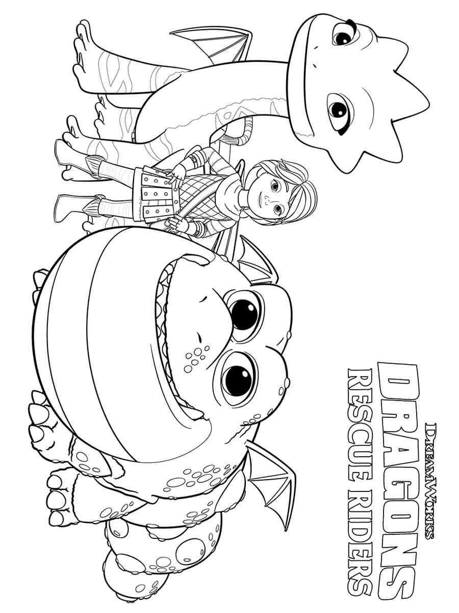 Dragons rescue riders coloring pages