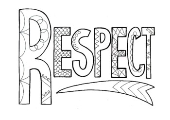 Respect coloring pages by stacy falcone tpt
