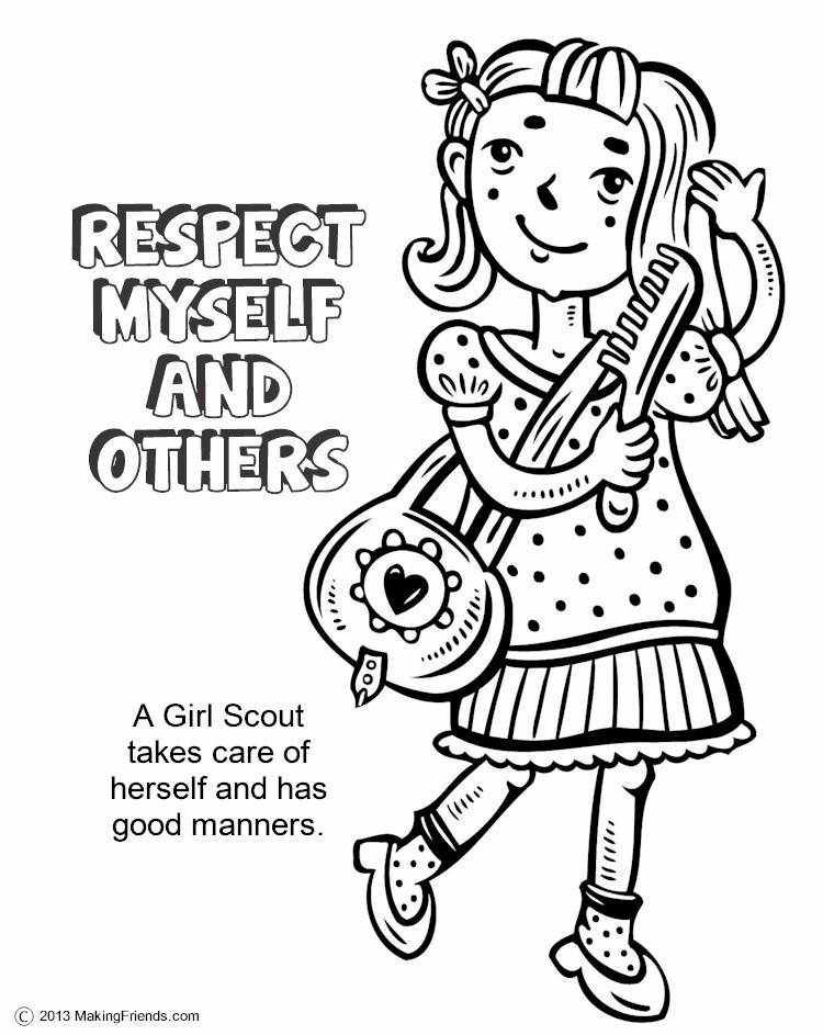The law respect myself and others coloring page