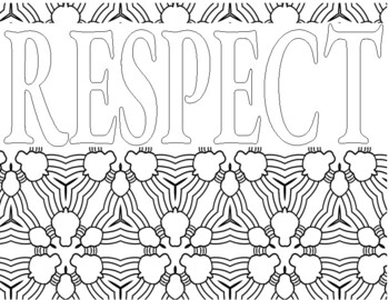 Respect coloring page by restorative counseling tpt
