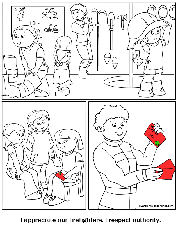 Coloring page respect authority
