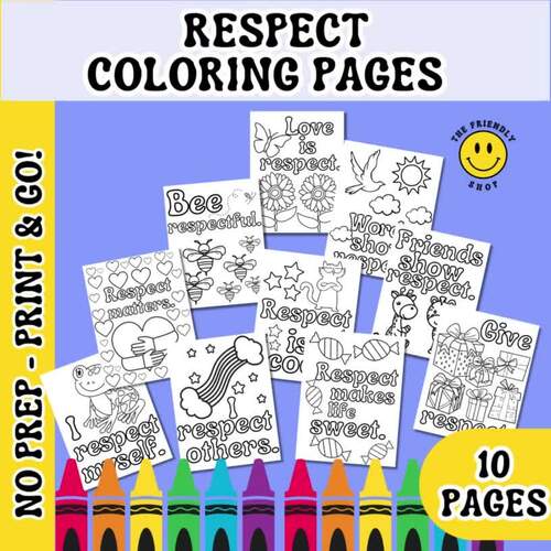 Respect coloring pages