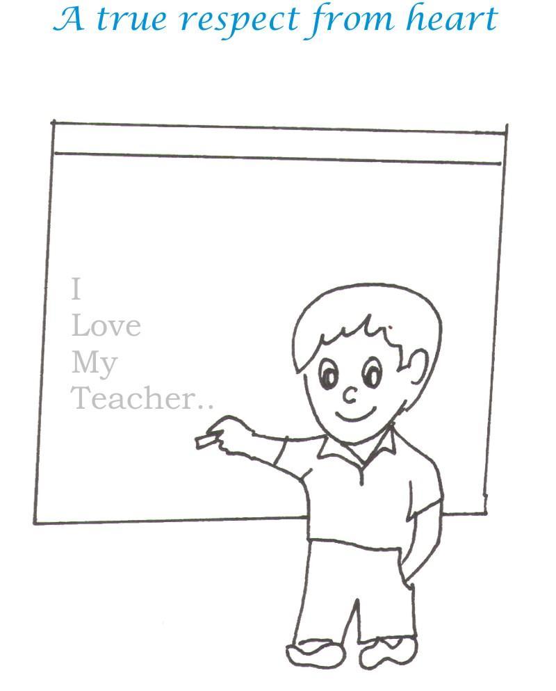 Teacher printable coloring page for kids