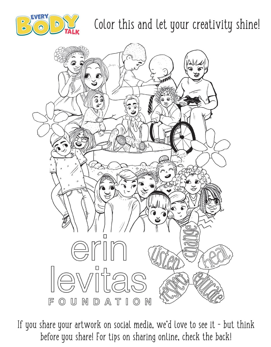 Every body talk coloring page