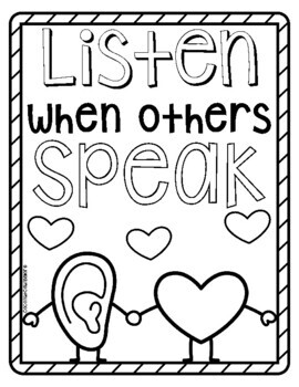 Respect coloring pages character counts by coconut counselor tpt