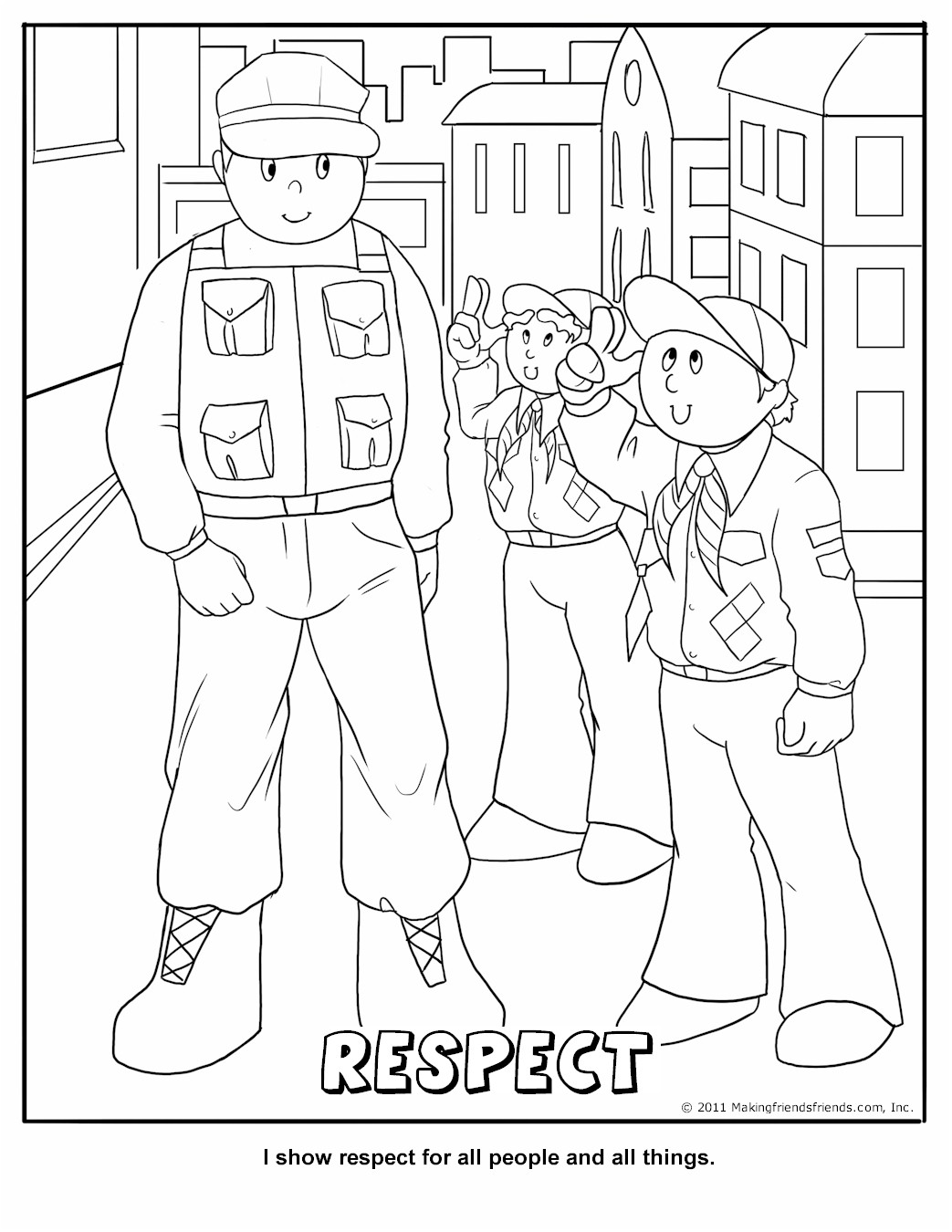 Printable coloring activity pages cub scout pack