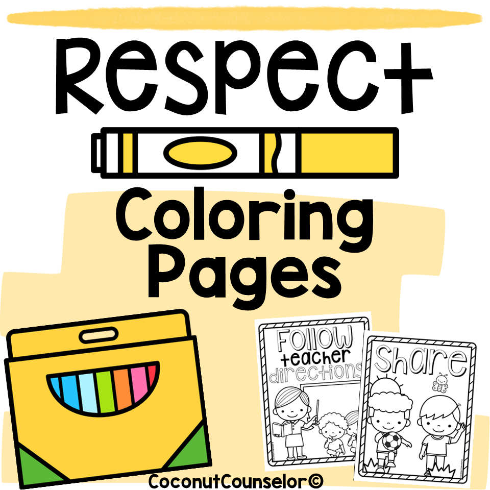 Respect coloring pages made by teachers