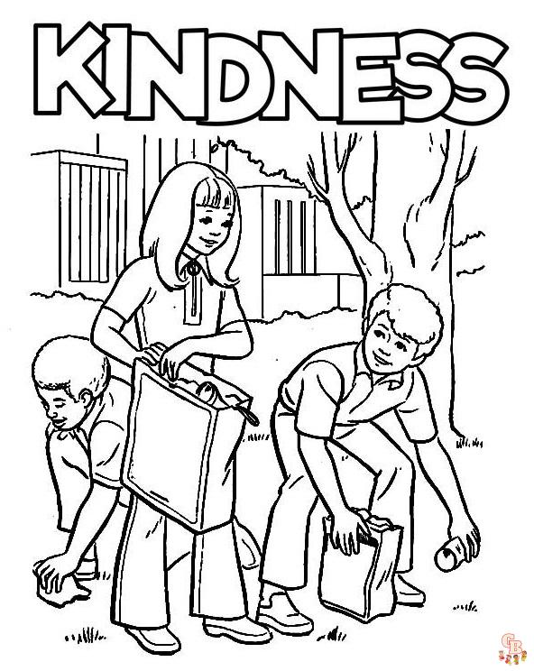 Coloring pages to teach kindness to kids