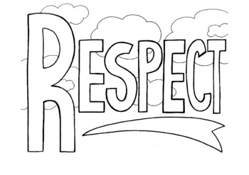 Respect coloring page by stacy falcone tpt
