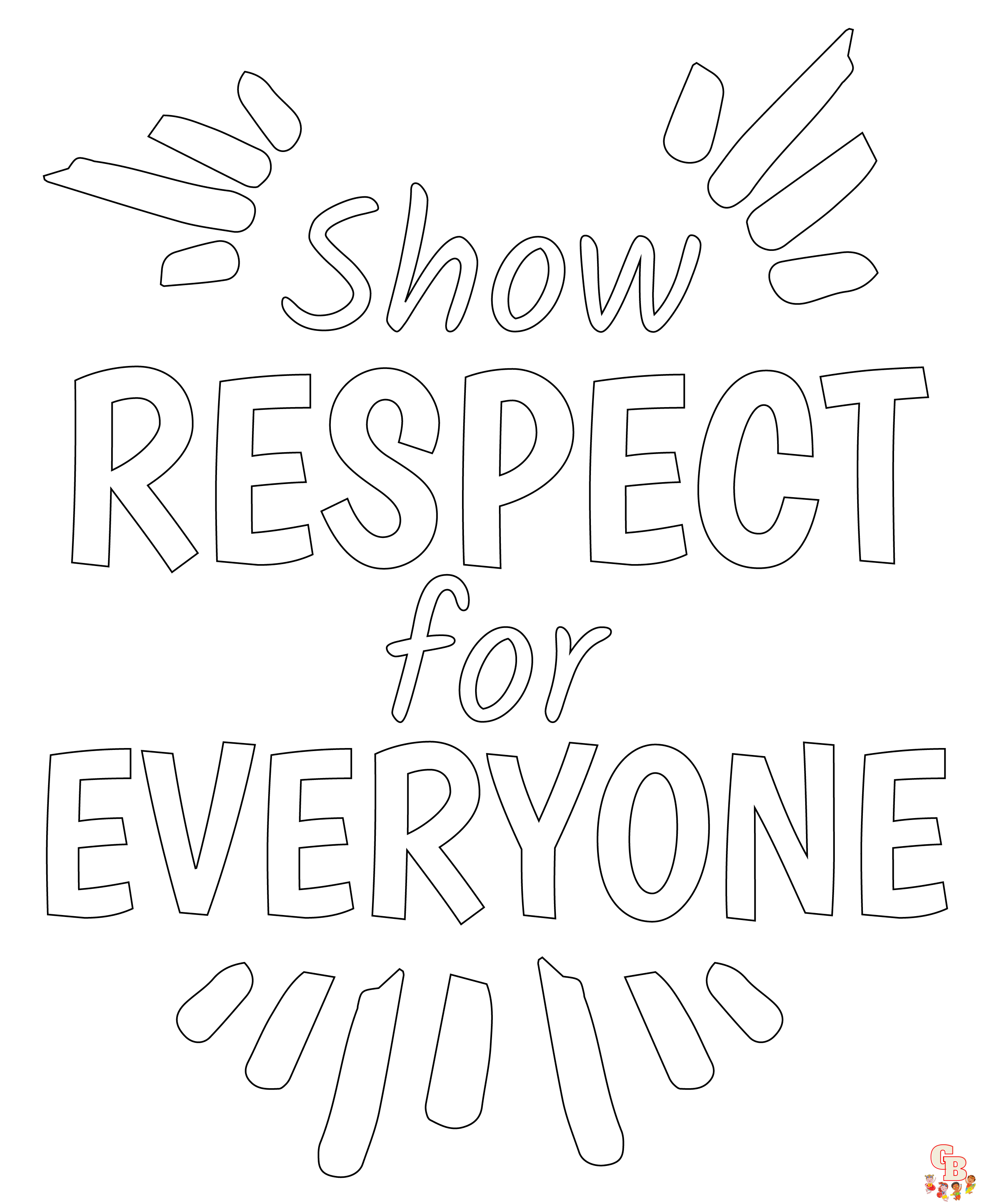 Printable respect coloring pages free for kids and adults