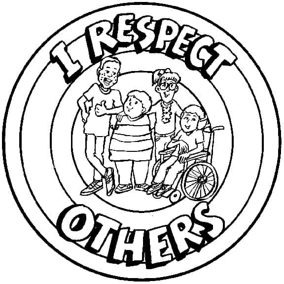 Respect coloring pages