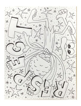 Respectâ a respect themed coloring page by the sel center tpt