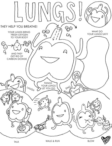 Lung coloring page i heart guts