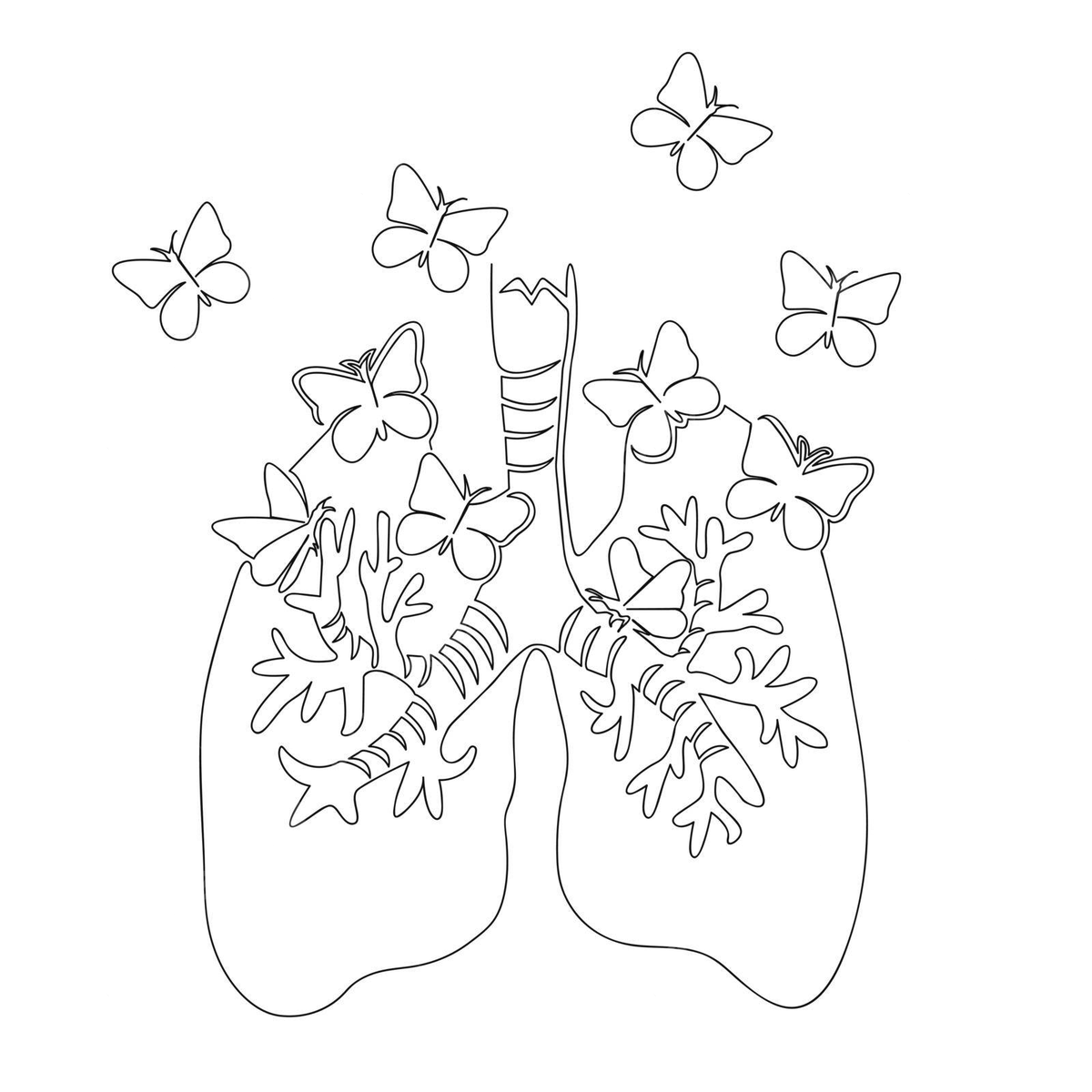 Simplified depiction of effortless respiration in the respiratory system vector ease education logo png and vector with transparent background for free download