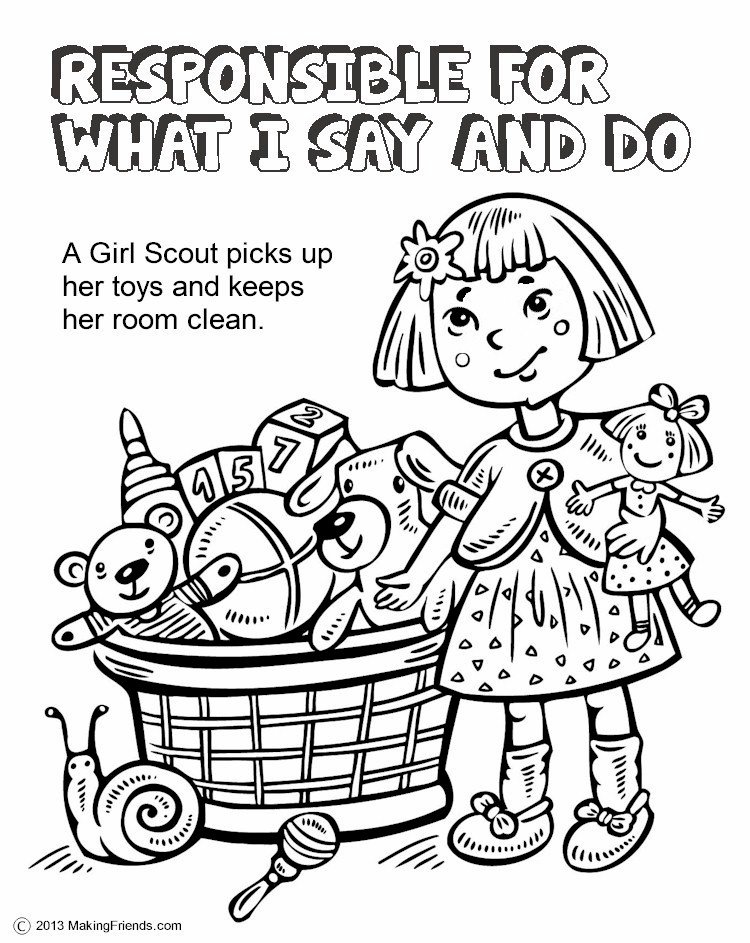 The law responsible for what i say and do coloring page