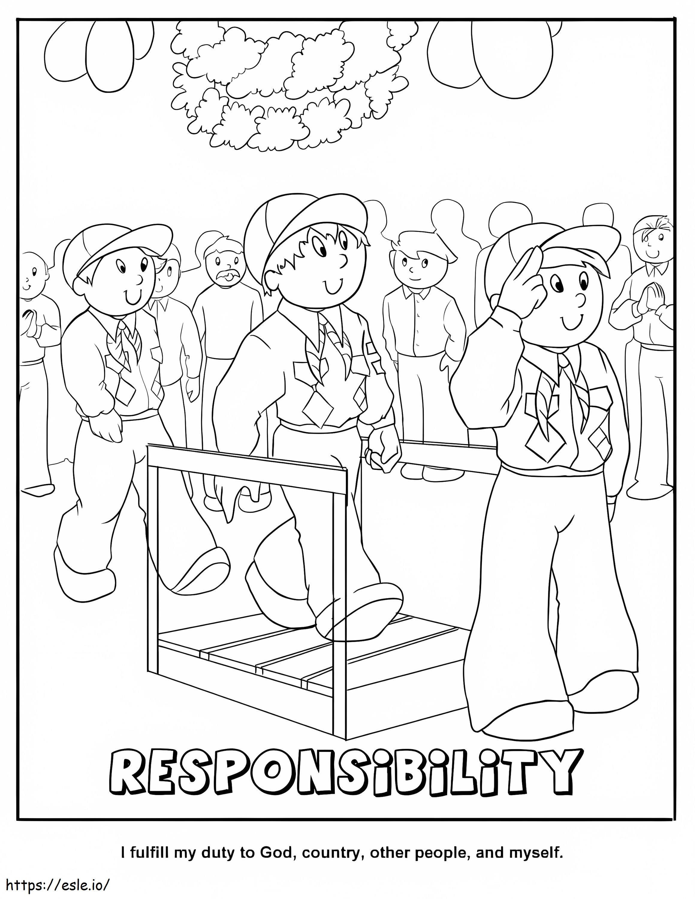 Responsibility printable coloring page